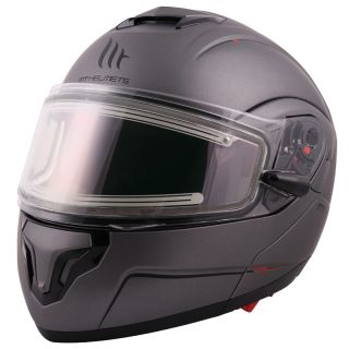 CASQUE ATOM SV VISIÈRE ÉLECTRIQUE - TITANIUM MAT (3TG)